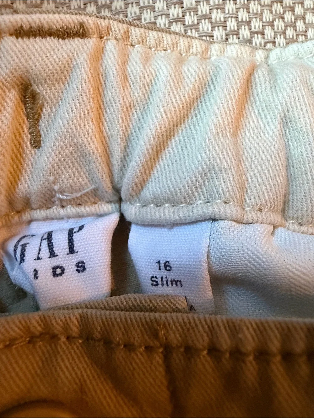 GAP boys slim Khaki Chinos - Light Tan